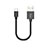 Cable Type-C Android Universel 30cm S05 pour Apple iPad Pro 11 (2021) Noir