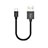 Cable Type-C Android Universel 30cm S05 pour Apple iPad Pro 12.9 (2021) Noir