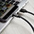 Cable Type-C Android Universel T13 pour Apple iPad Pro 11 (2022) Noir Petit