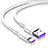 Cable Type-C Android Universel T15 pour Apple iPad Pro 12.9 (2021) Blanc