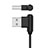 Cable Type-C Android Universel T19 pour Apple iPhone 15 Pro Noir Petit