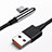 Cable Type-C Android Universel T20 pour Apple iPad Air 5 10.9 (2022) Noir Petit