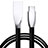 Cable Type-C Android Universel T23 pour Apple iPad Air 5 10.9 (2022) Noir
