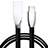 Cable Type-C Android Universel T23 pour Apple iPad Pro 12.9 (2022) Noir