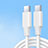 Cable Type-C USB-C vers Type-C USB-C 100W H04 pour Apple iPad Pro 11 (2022) Blanc