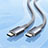 Cable Type-C USB-C vers Type-C USB-C 100W H06 pour Apple iPad Pro 12.9 (2022) Gris Fonce