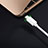 Cable USB 2.0 Android Universel 2A H02 pour Apple iPhone 15 Pro Blanc Petit