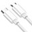 Cable USB 2.0 Android Universel 2A H02 pour Apple iPhone 15 Pro Blanc Petit