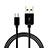 Cable USB 2.0 Android Universel A02 Noir Petit