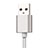 Cable USB 2.0 Android Universel A08 Argent Petit