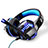 Casque Filaire Sport Stereo Ecouteur Intra-auriculaire Oreillette H67 Bleu Petit