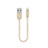 Chargeur Cable Data Synchro Cable 15cm S01 pour Apple iPad 4 Or