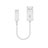 Chargeur Cable Data Synchro Cable 20cm S02 pour Apple iPad 10.2 (2020) Blanc Petit