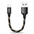 Chargeur Cable Data Synchro Cable 25cm S03 pour Apple iPad 10.2 (2020) Noir