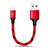 Chargeur Cable Data Synchro Cable 25cm S03 pour Apple iPad 10.2 (2020) Rouge