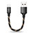 Chargeur Cable Data Synchro Cable 25cm S03 pour Apple iPhone 5 Noir