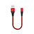 Chargeur Cable Data Synchro Cable 30cm D16 pour Apple iPad New Air (2019) 10.5 Rouge