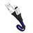 Chargeur Cable Data Synchro Cable 30cm S04 pour Apple iPhone 14 Pro Bleu