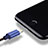 Chargeur Cable Data Synchro Cable D01 pour Apple iPhone 11 Bleu Petit