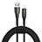 Chargeur Cable Data Synchro Cable D02 pour Apple iPhone Xs Max Noir