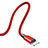 Chargeur Cable Data Synchro Cable D03 pour Apple iPhone 12 Mini Rouge Petit