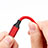 Chargeur Cable Data Synchro Cable D03 pour Apple iPhone 5S Rouge Petit