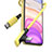 Chargeur Cable Data Synchro Cable D10 pour Apple iPhone 8 Jaune Petit