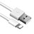Chargeur Cable Data Synchro Cable D12 pour Apple iPad Mini 2 Blanc Petit
