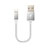 Chargeur Cable Data Synchro Cable D18 pour Apple iPhone 12 Mini Argent