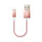 Chargeur Cable Data Synchro Cable D18 pour Apple iPhone 12 Mini Or Rose