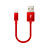 Chargeur Cable Data Synchro Cable D18 pour Apple iPhone 12 Mini Rouge