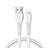 Chargeur Cable Data Synchro Cable D20 pour Apple iPhone 8 Blanc