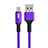 Chargeur Cable Data Synchro Cable D21 pour Apple iPad 10.2 (2020) Violet