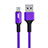 Chargeur Cable Data Synchro Cable D21 pour Apple iPad Air 4 10.9 (2020) Violet