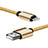 Chargeur Cable Data Synchro Cable L07 pour Apple iPad 10.2 (2020) Or Petit