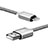 Chargeur Cable Data Synchro Cable L07 pour Apple iPad Mini 2 Argent Petit