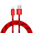 Chargeur Cable Data Synchro Cable L10 pour Apple iPad 4 Rouge Petit