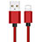 Chargeur Cable Data Synchro Cable L11 pour Apple iPad 10.2 (2020) Rouge Petit