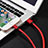 Chargeur Cable Data Synchro Cable L11 pour Apple iPhone 6S Plus Rouge Petit