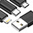 Chargeur Lightning Cable Data Synchro Cable Android Micro USB C01 pour Apple iPad Pro 12.9 (2018) Noir Petit