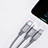 Chargeur Lightning Cable Data Synchro Cable Android Micro USB Type-C 3.5A H01 pour Apple iPhone 15 Plus Gris Fonce Petit