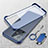 Coque Antichocs Rigide Sans Cadre Transparente Crystal Etui Housse avec Support Bague Anneau Aimante Magnetique pour Vivo V23 5G Bleu