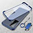 Coque Antichocs Rigide Sans Cadre Transparente Crystal Etui Housse avec Support Bague Anneau Aimante Magnetique pour Vivo X70t Bleu