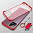 Coque Antichocs Rigide Sans Cadre Transparente Crystal Etui Housse avec Support Bague Anneau Aimante Magnetique pour Vivo Y52s 5G Rouge