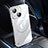 Coque Antichocs Rigide Transparente Crystal Etui Housse avec Mag-Safe Magnetic Magnetique QC1 pour Apple iPhone 14 Argent