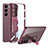 Coque Antichocs Rigide Transparente Crystal Etui Housse avec Support AC1 pour Samsung Galaxy S21 5G Rouge