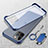 Coque Antichocs Rigide Transparente Crystal Etui Housse avec Support Bague Anneau Aimante Magnetique pour Apple iPhone 13 Pro Bleu