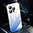 Coque Antichocs Rigide Transparente Crystal Etui Housse Degrade QC2 pour Apple iPhone 15 Pro Max Bleu