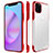 Coque Antichocs Rigide Transparente Crystal Etui Housse H01 pour Apple iPhone 11 Pro Rouge