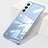 Coque Antichocs Rigide Transparente Crystal Etui Housse H01 pour Samsung Galaxy S21 5G Bleu